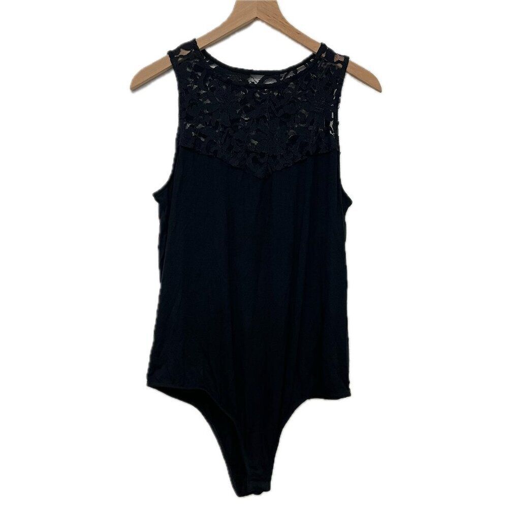 Torrid Black Lace Detail Bodysuit - Size 1X